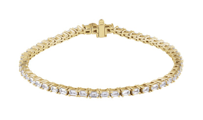 5 Ctw Emerald Lab-Grown Diamond Line Bracelet - Lab Grown Diamond