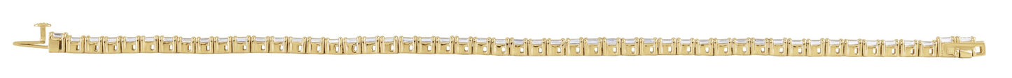 5 Ctw Emerald Lab-Grown Diamond Line Bracelet - Lab Grown Diamond