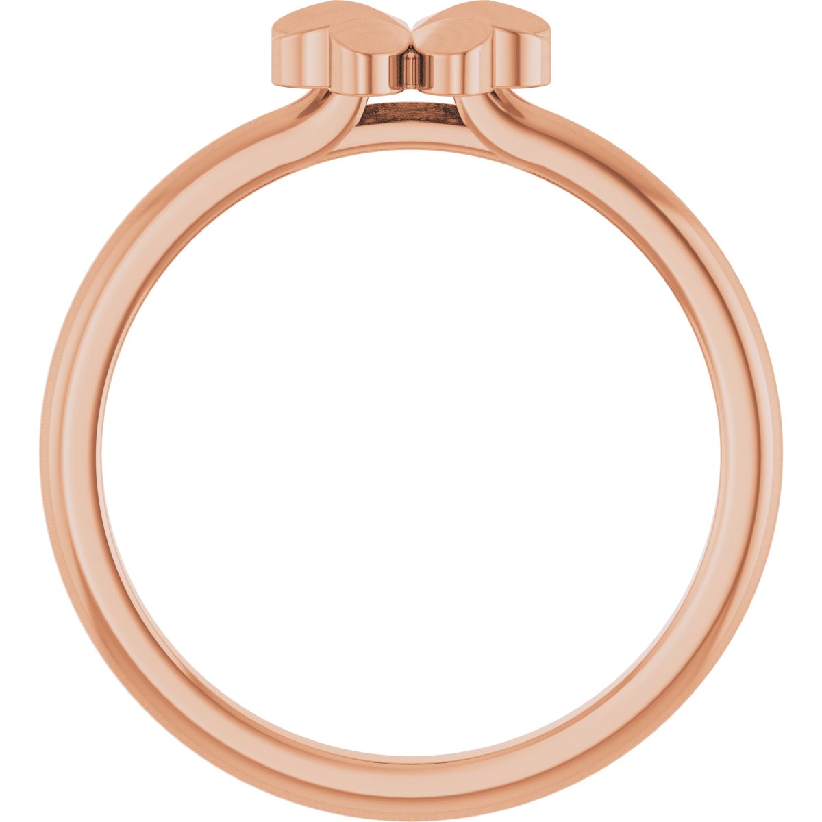 Four-Leaf Clover Stackable Ring - Rose Gold