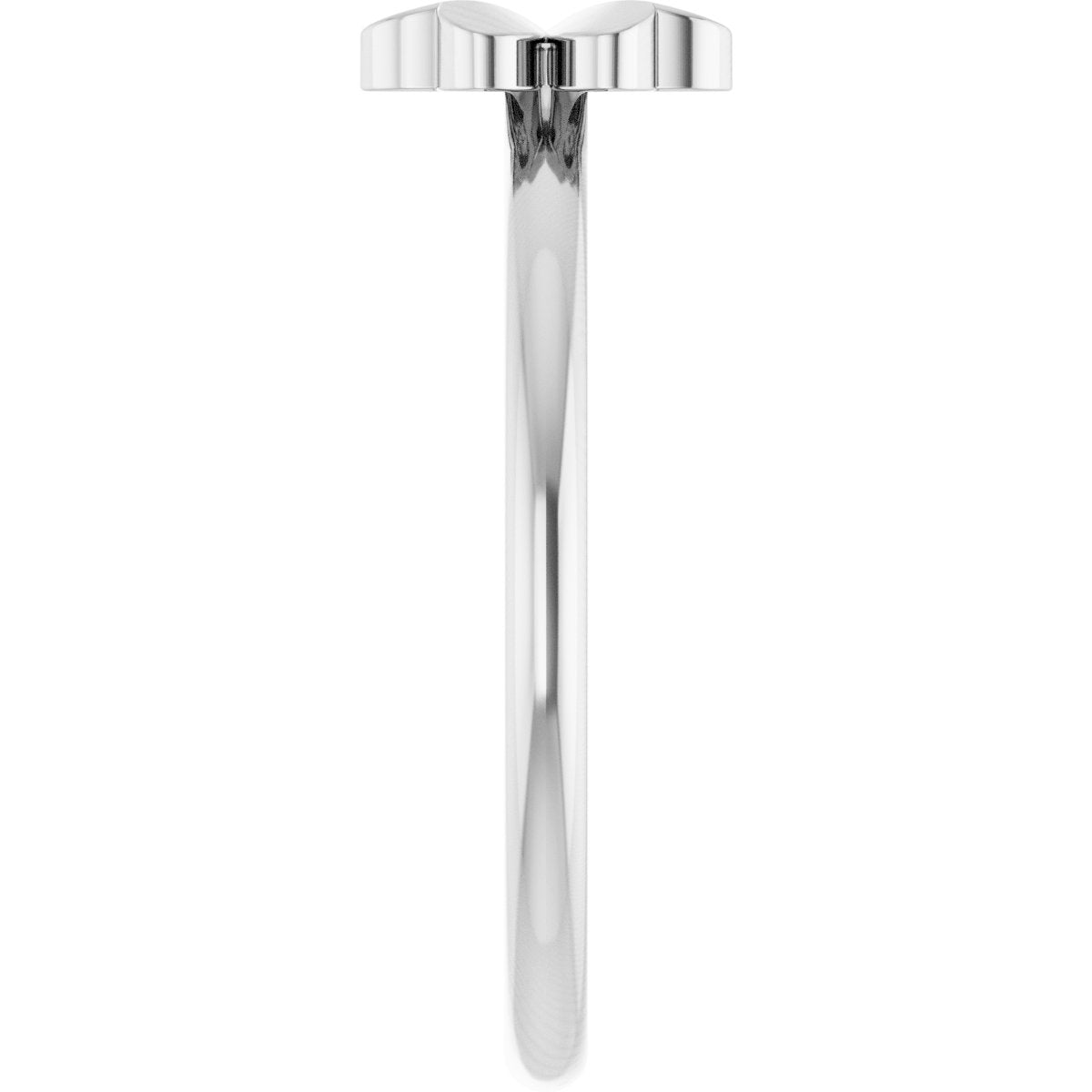 Four-Leaf Clover Stackable Ring - White Gold
