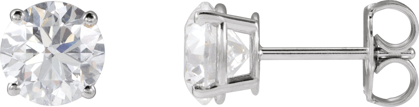 2 Ctw Lab-Grown Diamond Stud Earrings