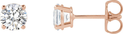 1 Ctw Lab-Grown Diamond Stud Earrings