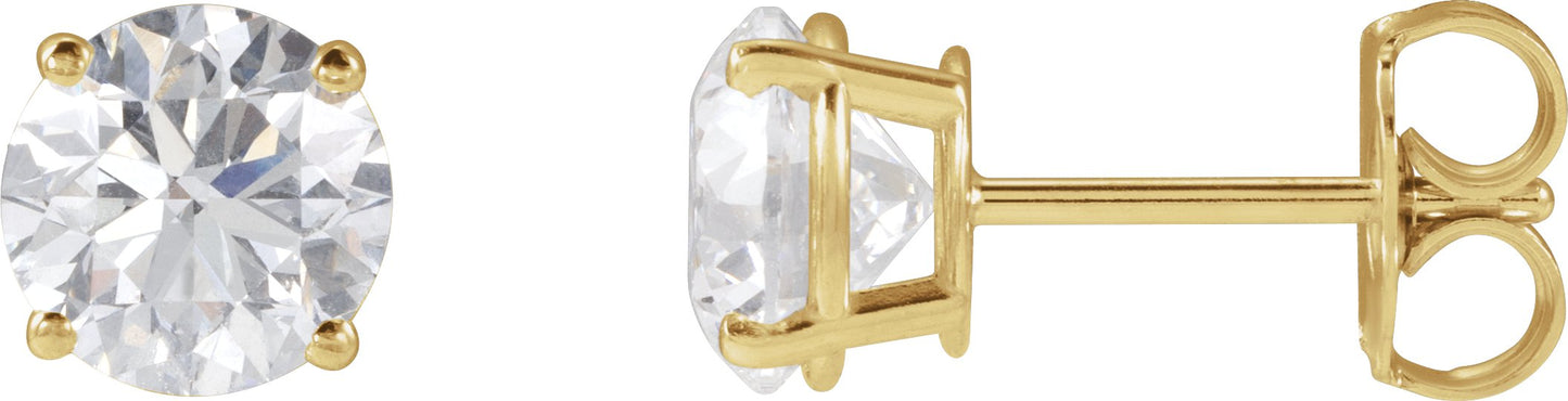 2 Ctw Lab-Grown Diamond Stud Earrings - Lab Grown Diamond