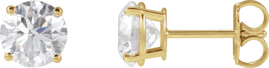 2 Ctw Lab-Grown Diamond Stud Earrings - Lab Grown Diamond
