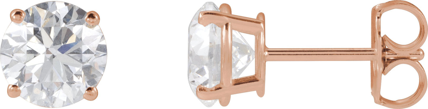 2 Ctw Lab-Grown Diamond Stud Earrings