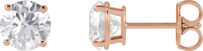2 Ctw Lab-Grown Diamond Stud Earrings