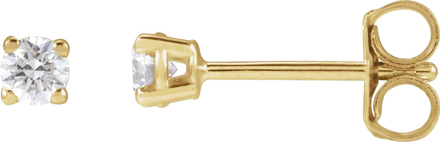 1/5 Ctw Lab-Grown Dimaond Stud Earrings - Lab Grown Diamond