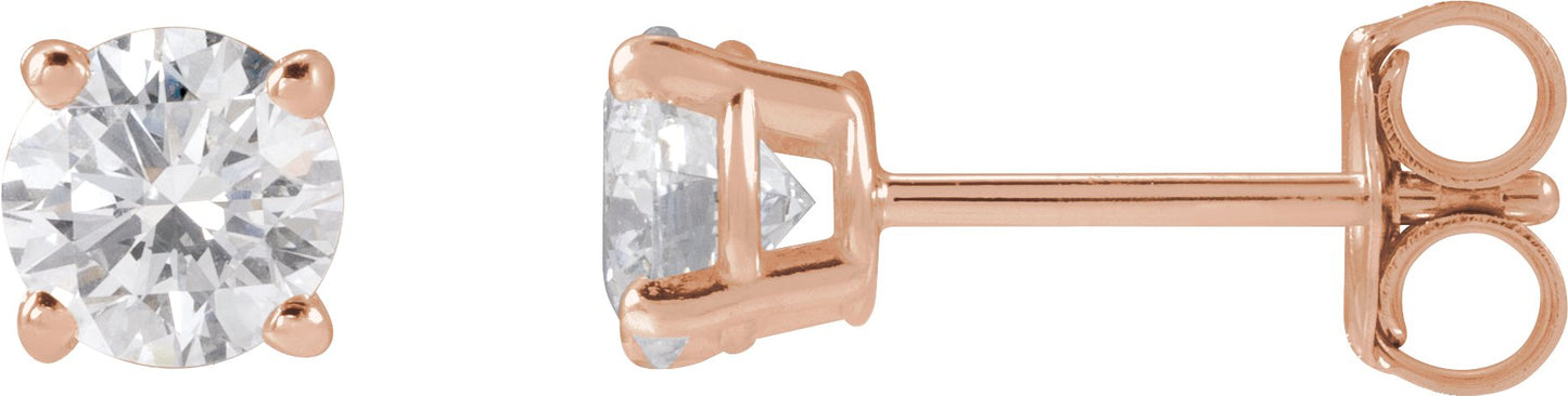 5/8 Ctw Lab-Grown Diamond Stud Earrings