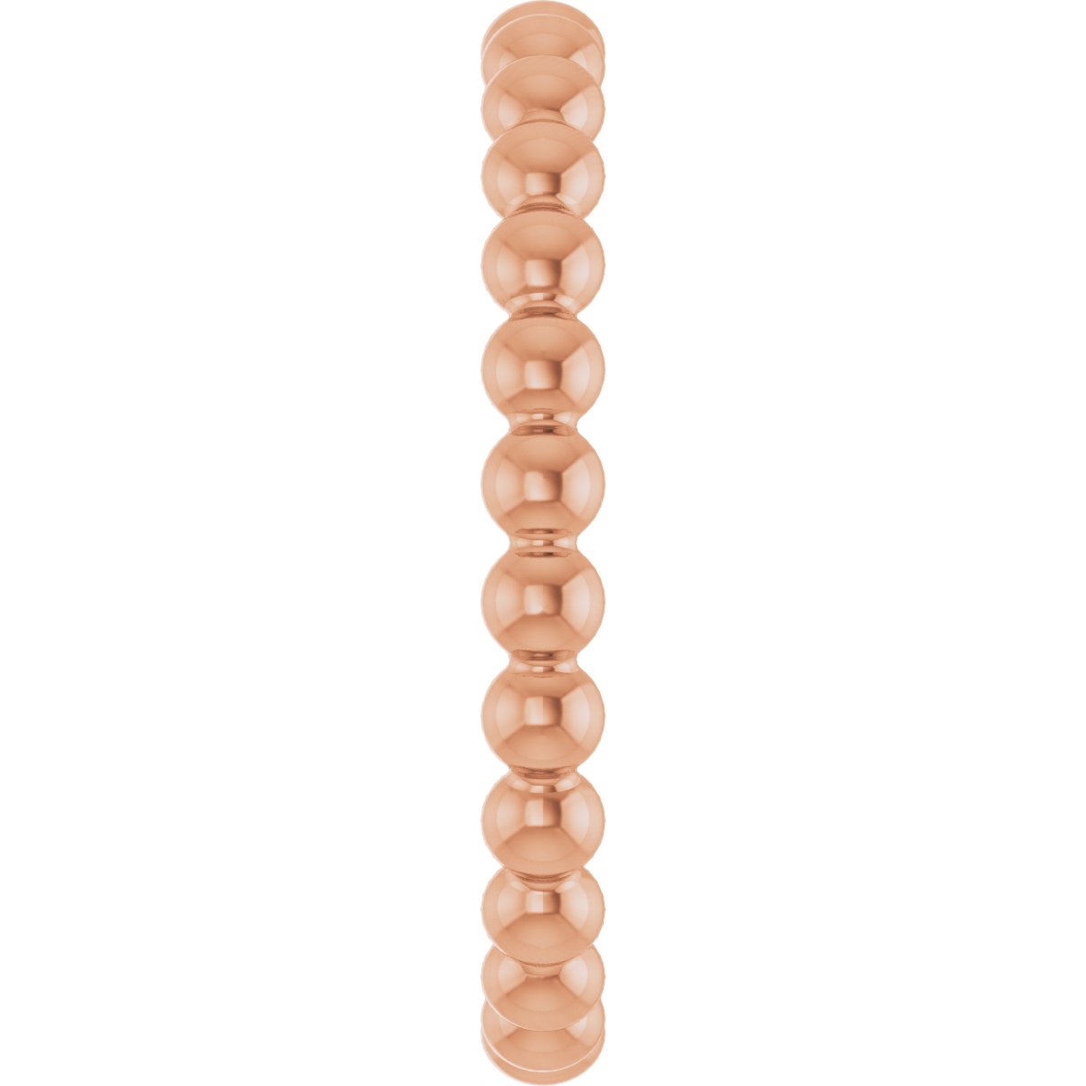 Beaded Stackable Ring - Rose Gold