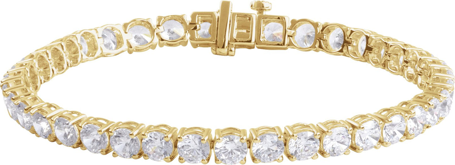 12 Ctw Lab-Grown Diamond Line Bracelet - Lab Grown Diamond