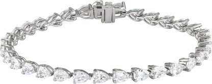 6 1/2 Ctw Pear Lab-Grown Diamond Line Bracelet