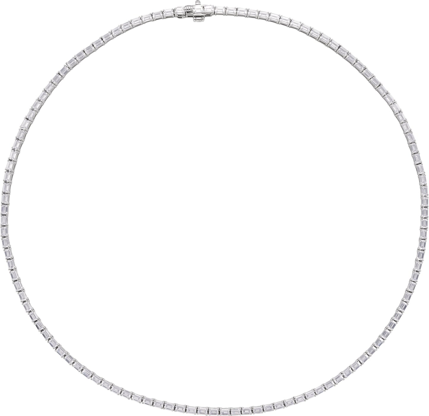 11 3/4 Ctw Emerald Lab-Grown Diamond Line Necklace - Lab Grown Diamond