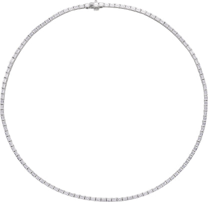 11 3/4 Ctw Emerald Lab-Grown Diamond Line Necklace - Lab Grown Diamond