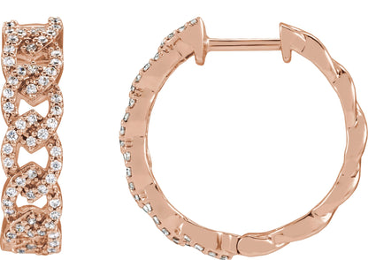 1/2 Ctw Lab-Grown Diamond Hoop Earrings - Lab Grown Diamond