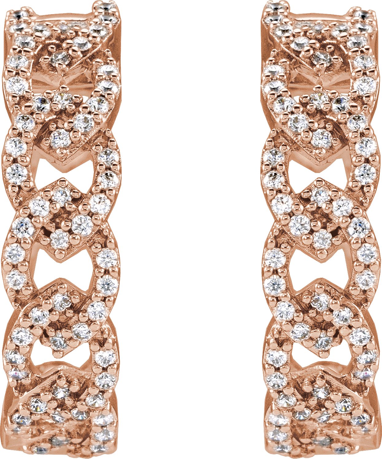 1/2 Ctw Lab-Grown Diamond Hoop Earrings - Yellow Gold - Lab Grown Diamond