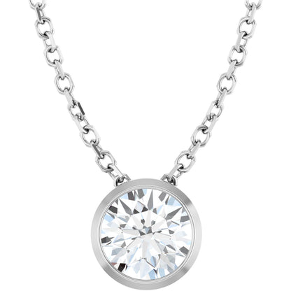 1/2 Ct Lab-Grown Diamond Solitaire Bezel-Set Necklace
