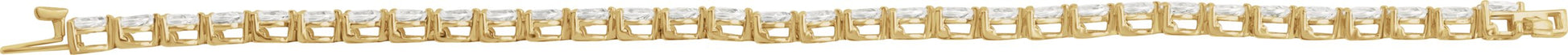 6 1/2 Ctw Pear Lab-Grown Diamond Line Bracelet - Lab Grown Diamond