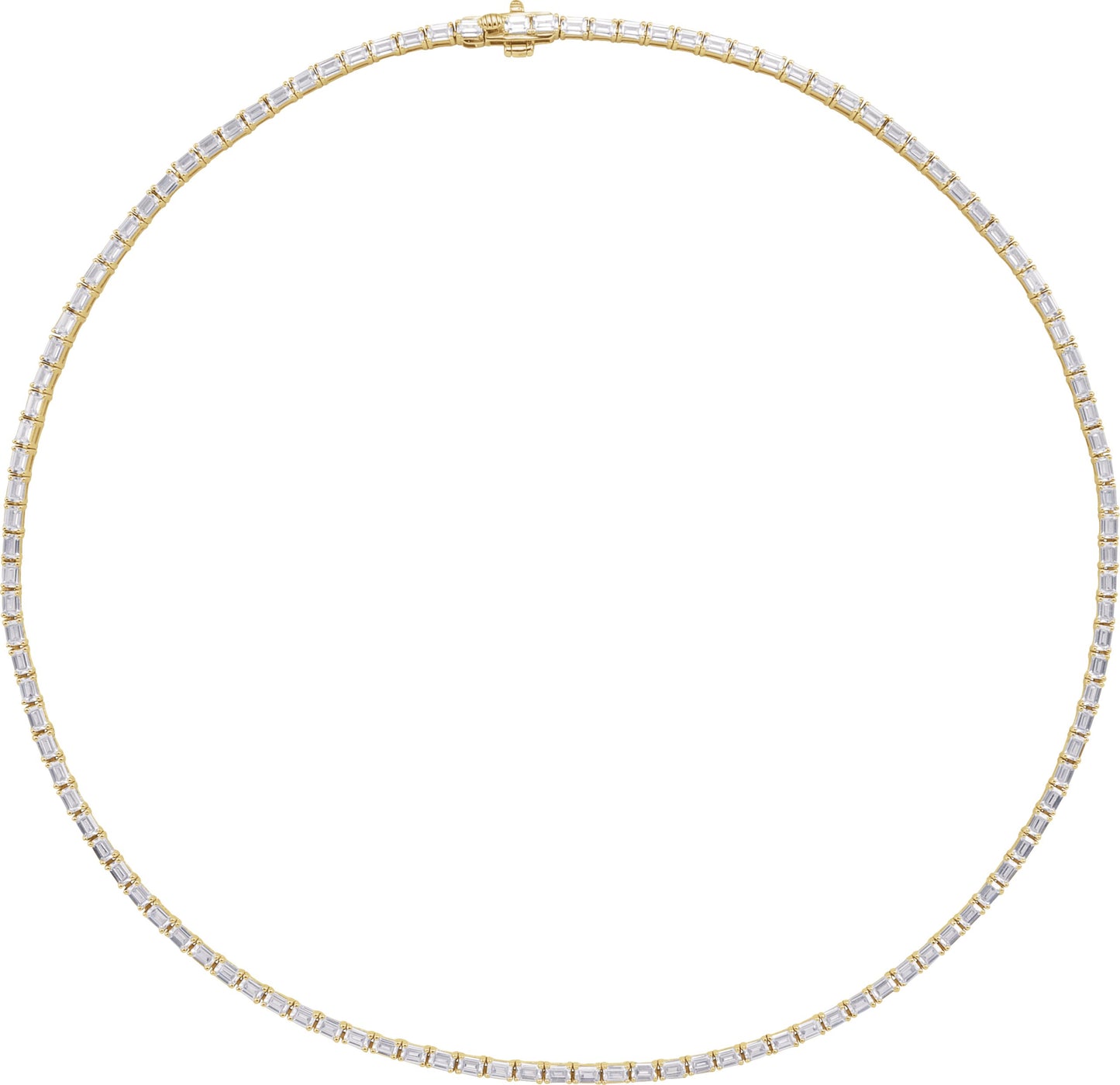 11 3/4 Ctw Emerald Lab-Grown Diamond Line Necklace - Lab Grown Diamond