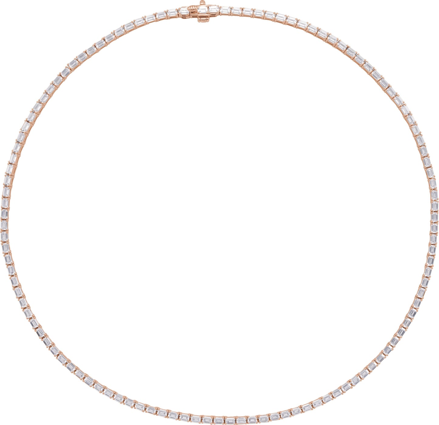 11 3/4 Ctw Emerald Lab-Grown Diamond Line Necklace