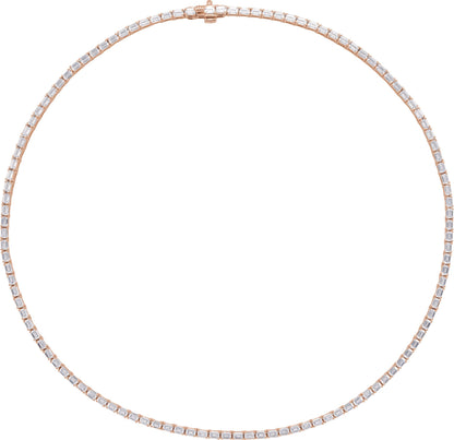 11 3/4 Ctw Emerald Lab-Grown Diamond Line Necklace