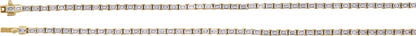 11 3/4 Ctw Emerald Lab-Grown Diamond Line Necklace - Yellow Gold - Lab Grown Diamond