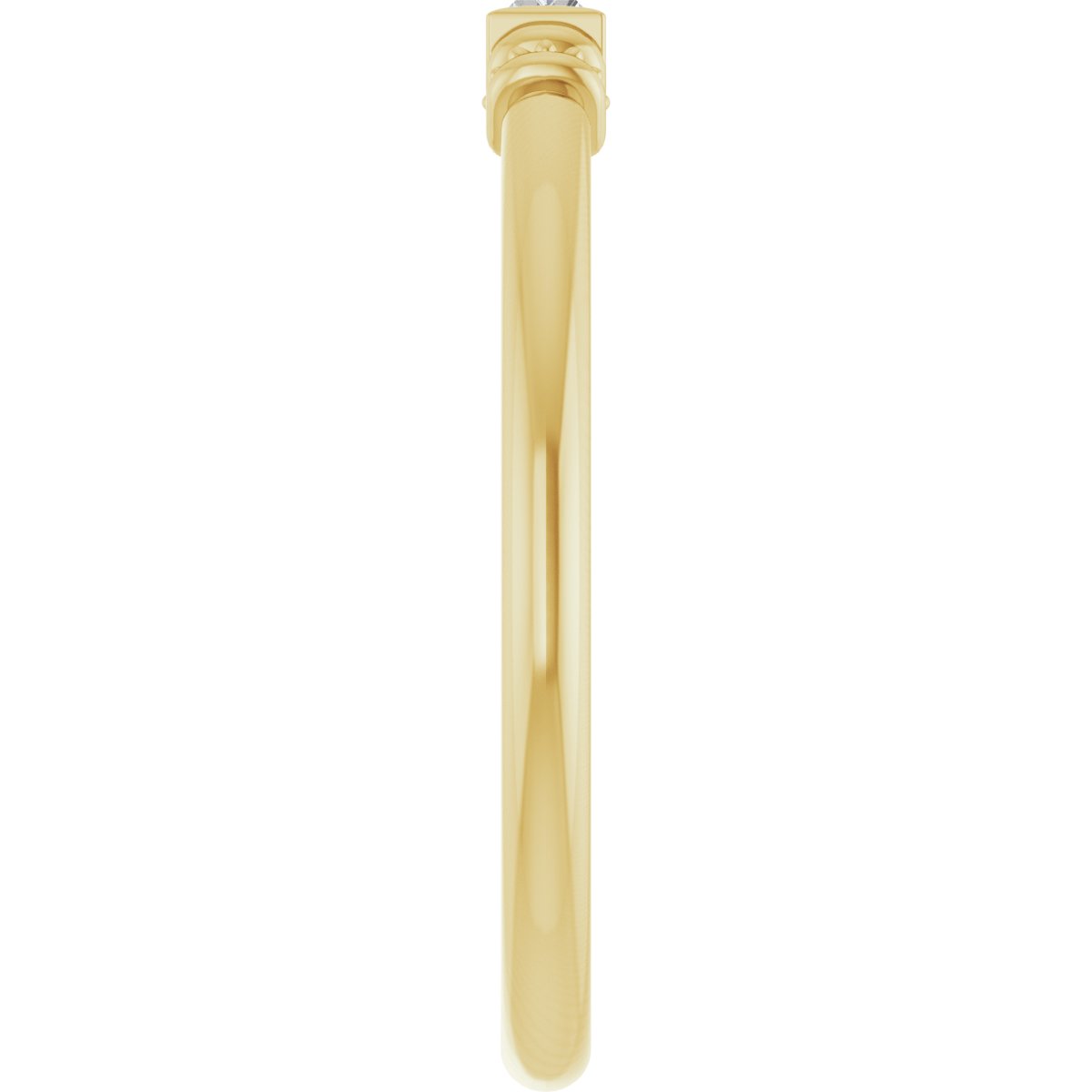 Lab-Grown Moissanite Stackable Ring - Yellow Gold