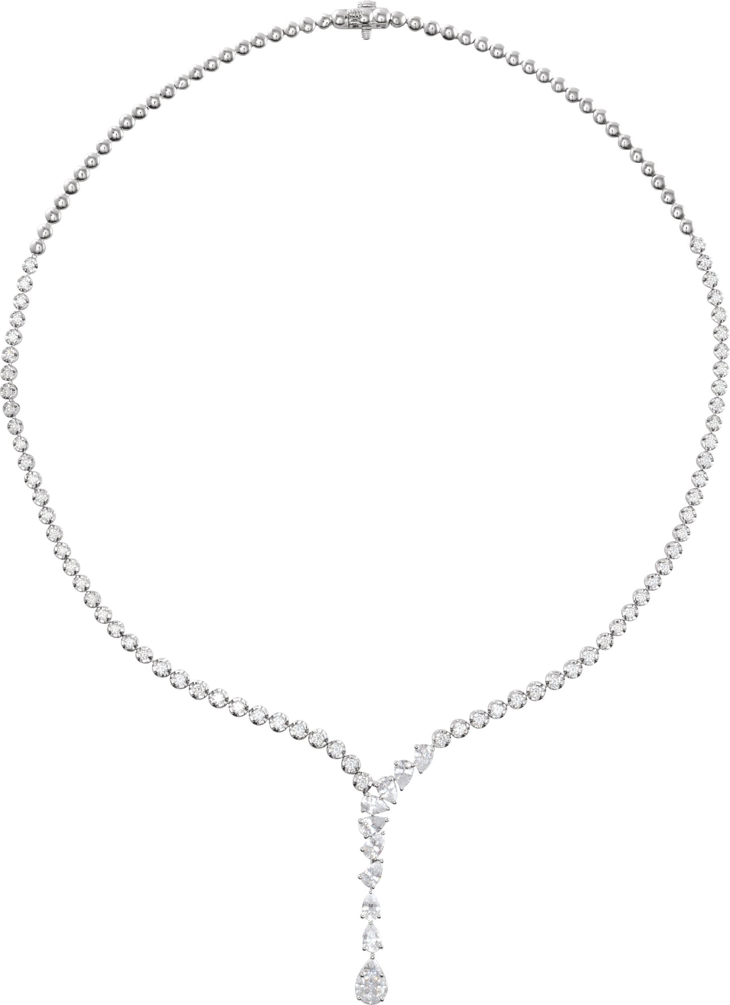 5 1/2 Ctw Pear Lab-Grown Diamond Line Necklace