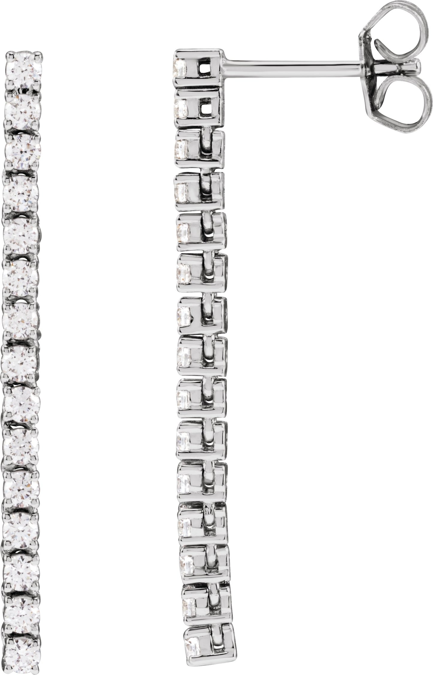 3/4 Ctw Lab-Grown Diamond Drop Earrings