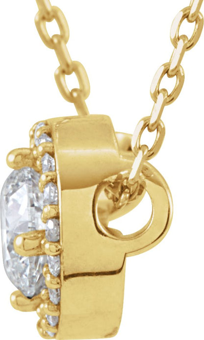 1/5 Ctw Lab-Grown Diamond Necklace - Yellow Gold - Lab Grown Diamond