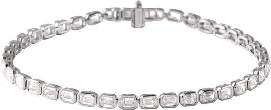 6 1/4 Ctw Emerald Lab-Grown Diamond Line Bracelet