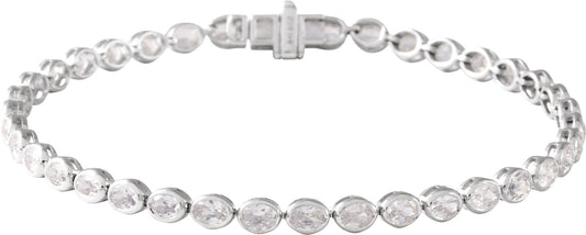 4 9/10 Ctw Oval Lab-Grown Diamond Line Bracelet