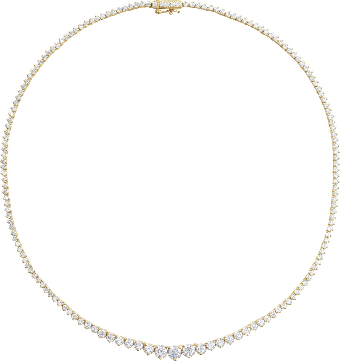 9 1/2 Ctw Lab-Grown Diamond Line Necklace - Lab Grown Diamond