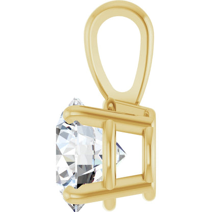 1 Ct Lab-Grown Diamond Solitaire 4-Prong Necklace - Rose Gold - Lab Grown Diamond
