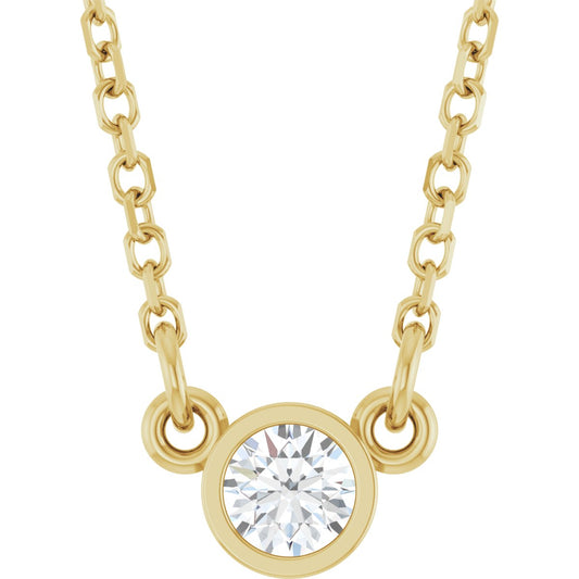 1/10 Ct Lab Grown Diamond Solitaire Necklace - Lab Grown Diamond