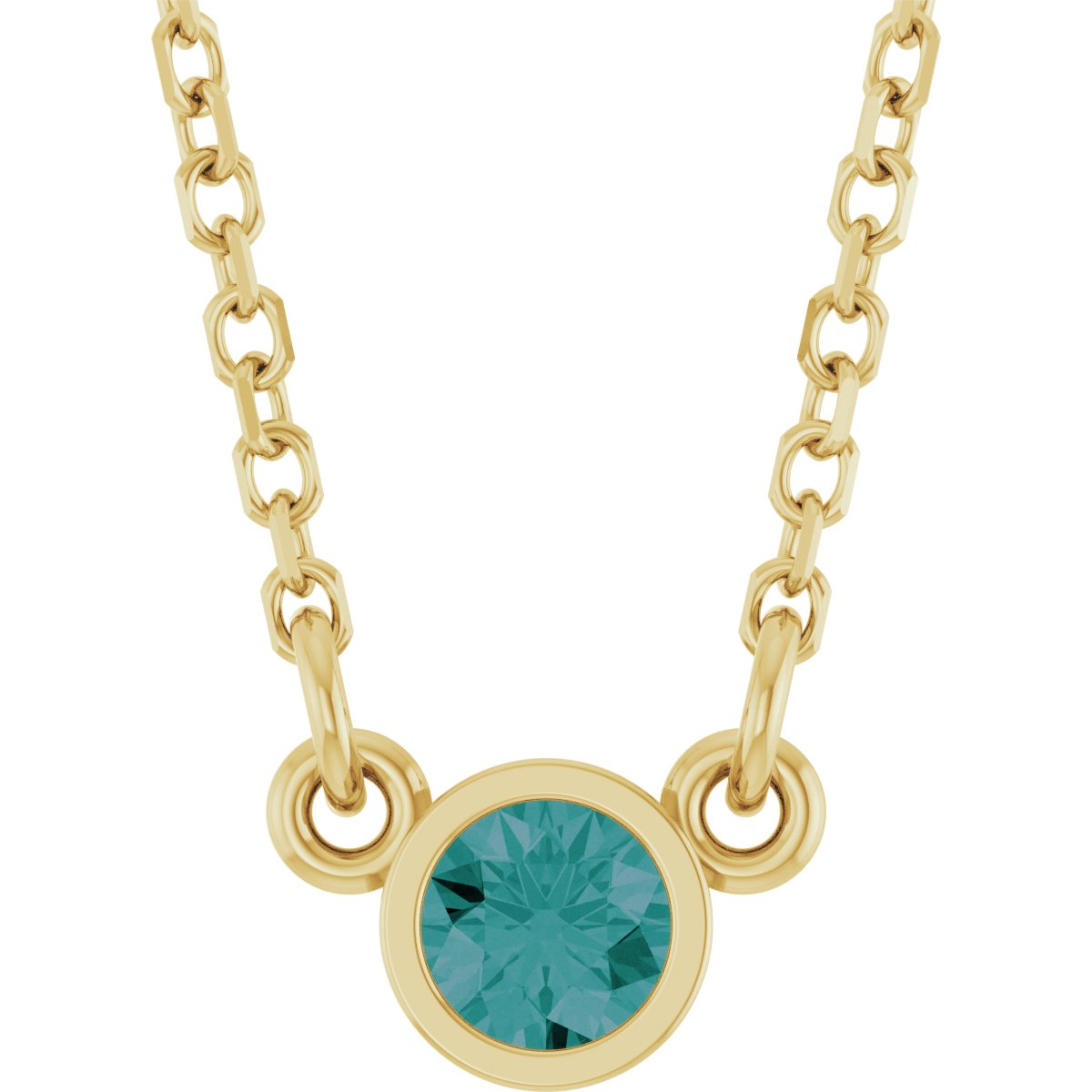 Lab-Grown Alexandrite Solitaire Necklace