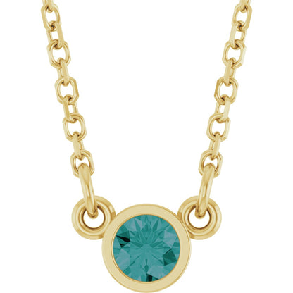 Lab-Grown Alexandrite Solitaire Necklace