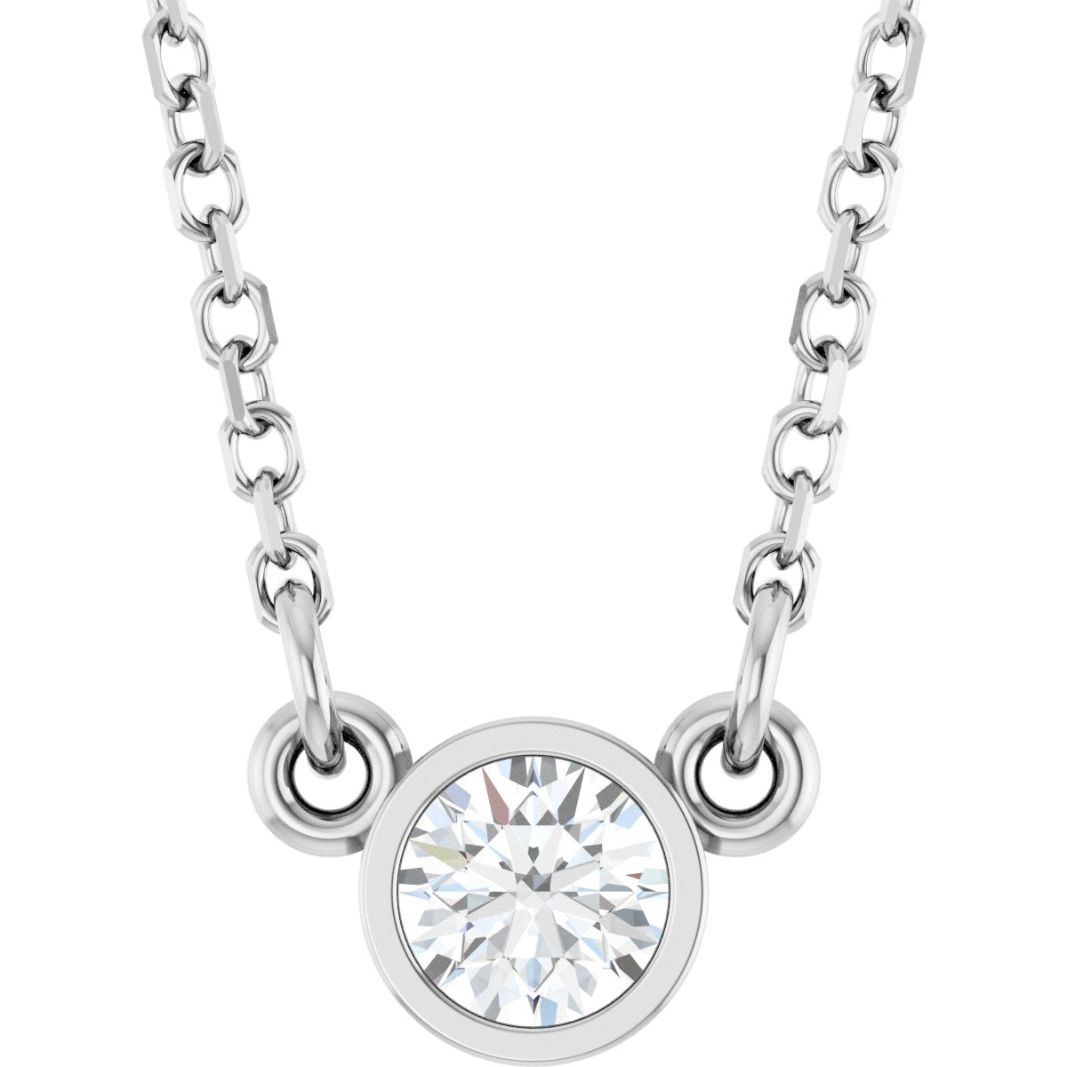 1/4 Ct Lab Grown Diamond Solitaire Necklace