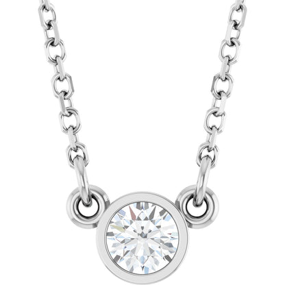 1/4 Ct Lab Grown Diamond Solitaire Necklace
