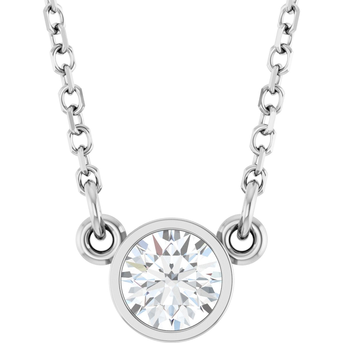 1/6 Ct Lab Grown Diamond Solitaire Necklace