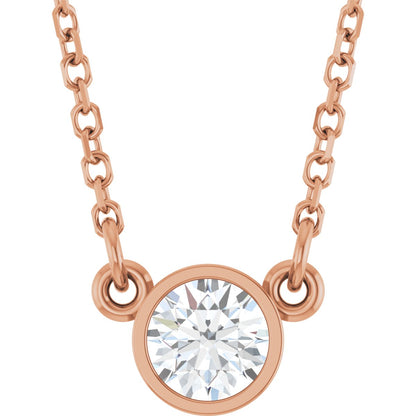 1/6 Ct Lab Grown Diamond Solitaire Necklace
