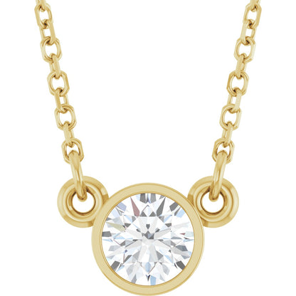 1/3 Ct Lab Grown Diamond Solitaire Necklace