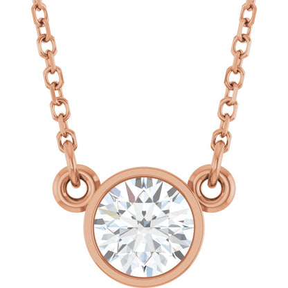 1/2 Ct Lab Grown Diamond Solitaire Necklace - Lab Grown Diamond
