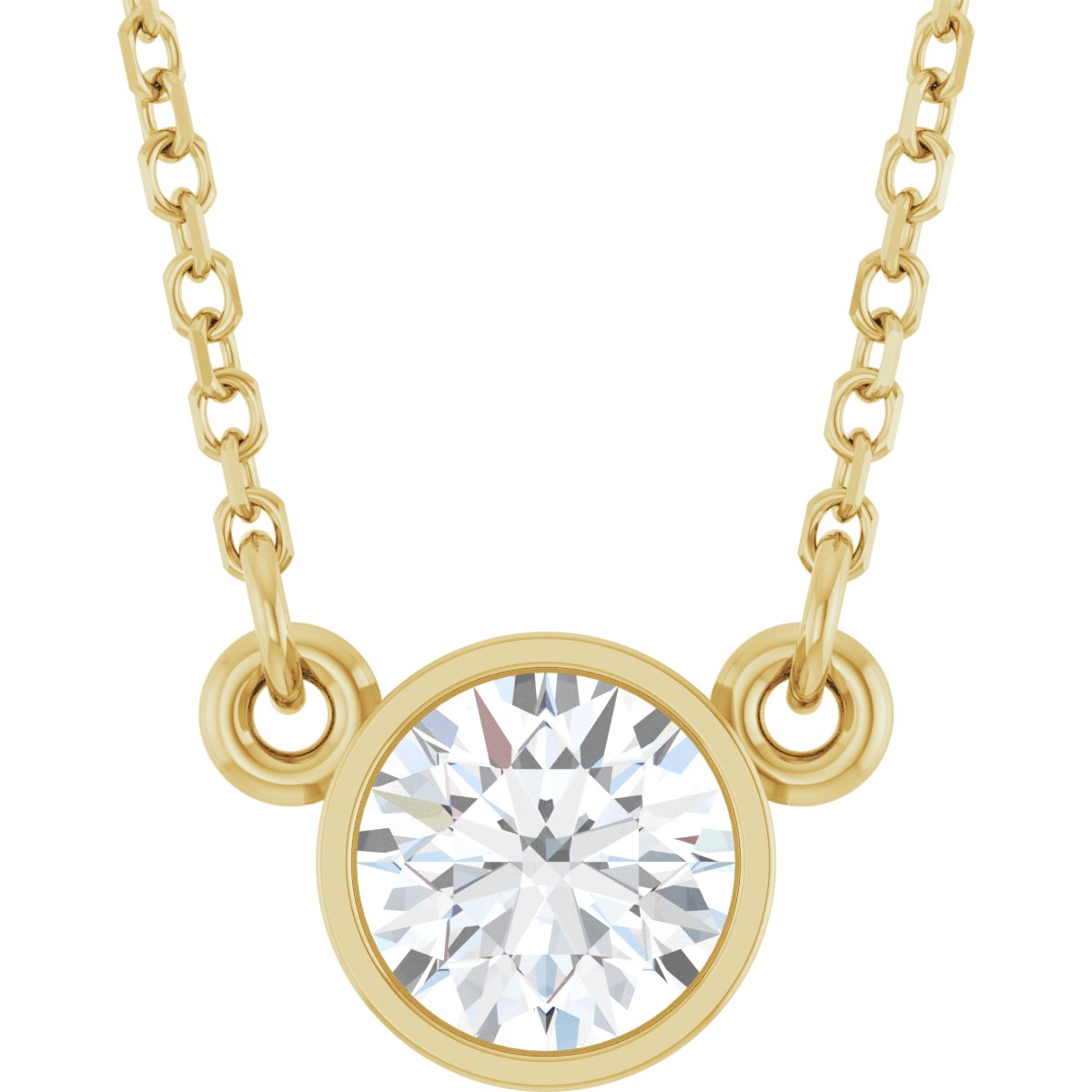 1/2 Ct Lab Grown Diamond Solitaire Necklace