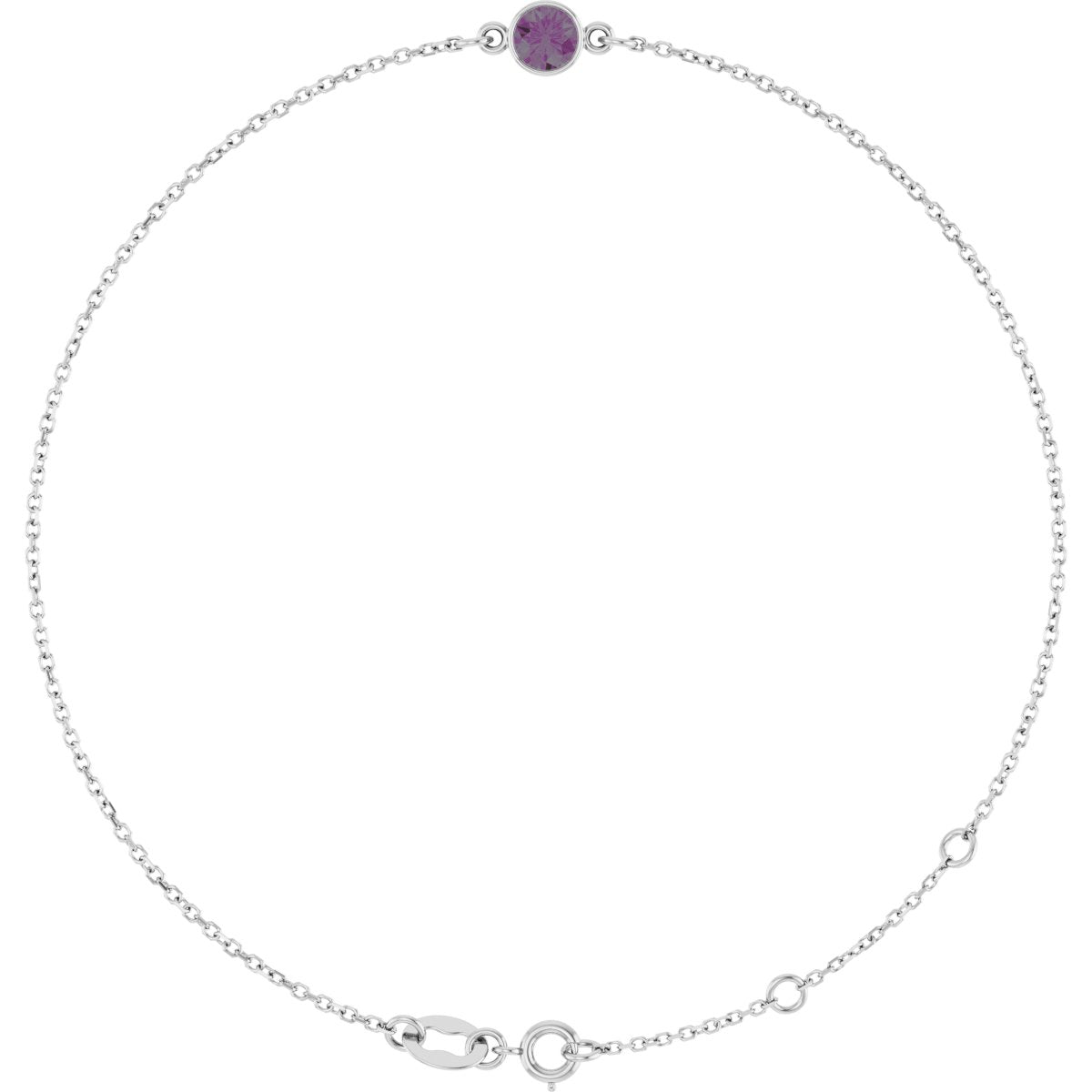 Lab-Grown Alexandrite  Bezel-Set Bracelet - Lab Grown Diamond