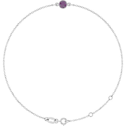 Lab-Grown Alexandrite  Bezel-Set Bracelet - Lab Grown Diamond
