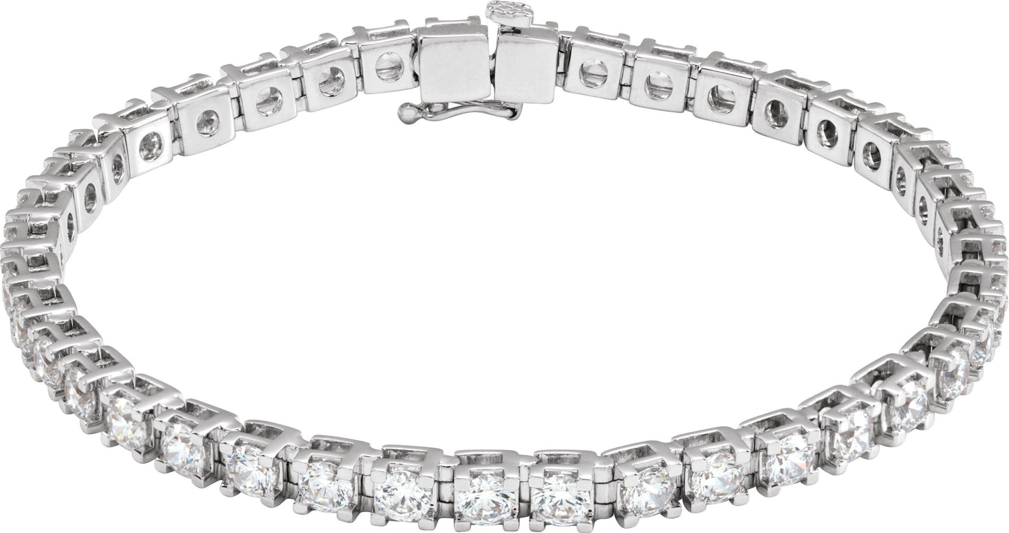6 Ctw Lab-Grown Diamond Line Bracelet