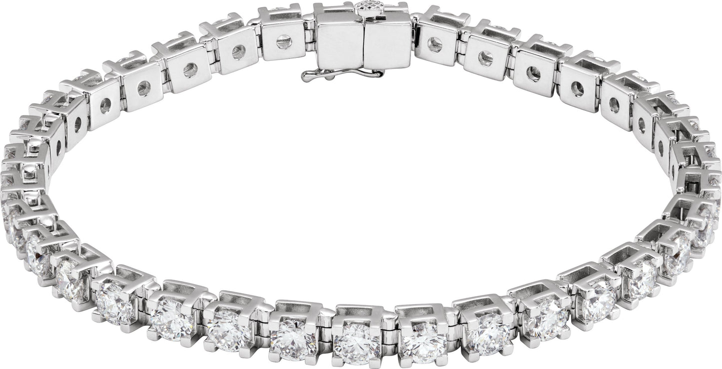 8 Ctw Lab-Grown Diamond Line Bracelet