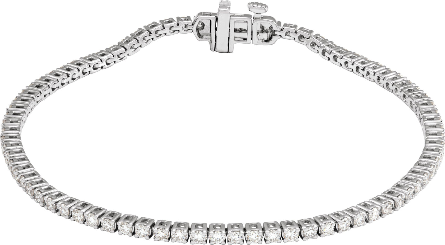 2 Ctw Lab-Grown Diamond Line Bracelet
