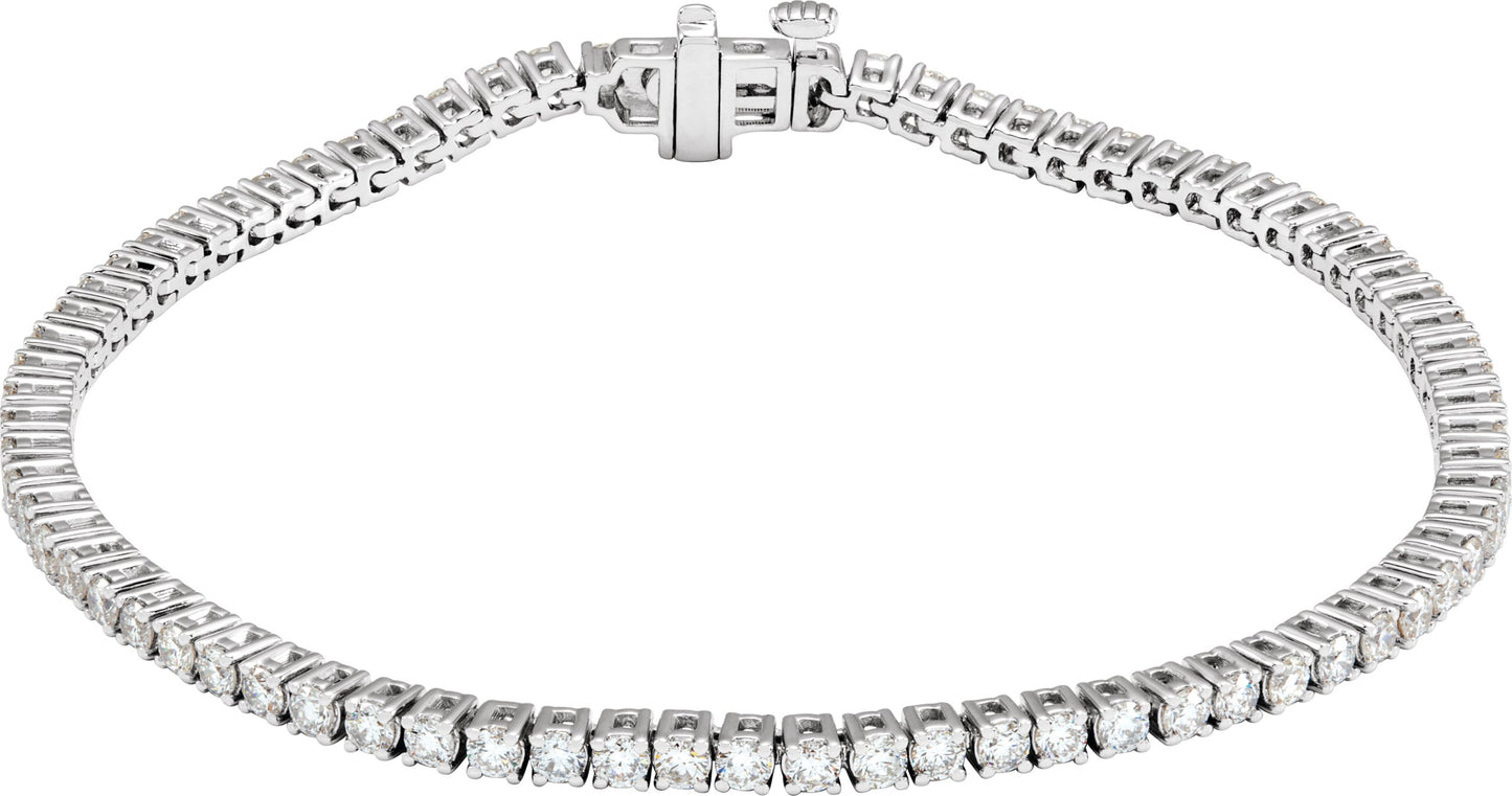 3 Ctw Lab-Grown Diamond Line Bracelet