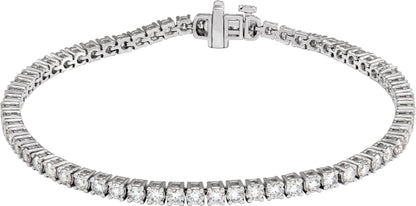 4 Ctw Lab-Grown Diamond Line Bracelet
